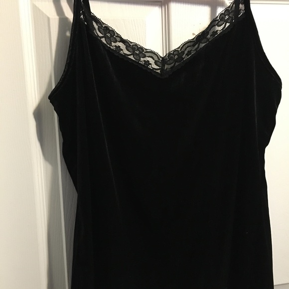 Soft Black Velvet feel Camisole. - Picture 1 of 7